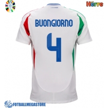 Fotballdrakt Herre Italia Alessandro Buongiorno #4 Bortedrakt EM 2024 Kortermet